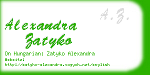 alexandra zatyko business card